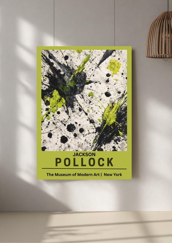 Jackson Pollock Abstract Art Print – Colorful Drip Painting, Modern Wall Decor
