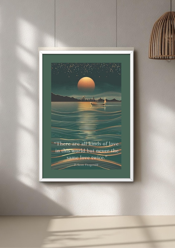 There are all kinds of love| F. Scott Fitzgerald quote print | Art Deco art
