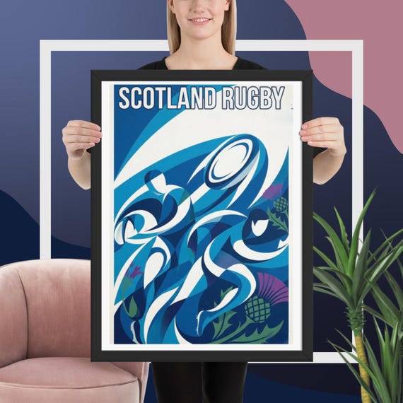 Framed Art Print | Scottish rugby art | Sports Wall Decor | Scotland Six Nation