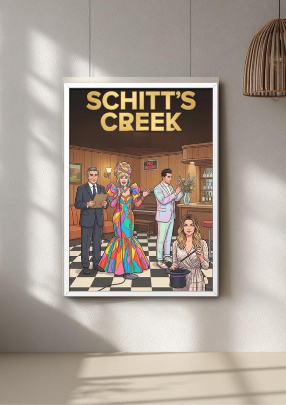 Poster | Schitts Creek Rose Family Art | Colorful TV Show Wall Decor