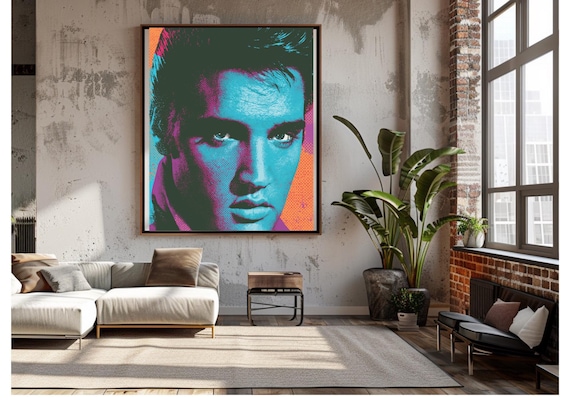 Elvis Presley Pop Icon Portrait | Warhol-Inspired Vintage Edition