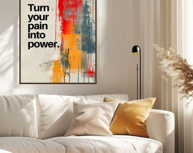 Graffiti Motivational Art Print, Urban Abstract Wall Decor (Poster)