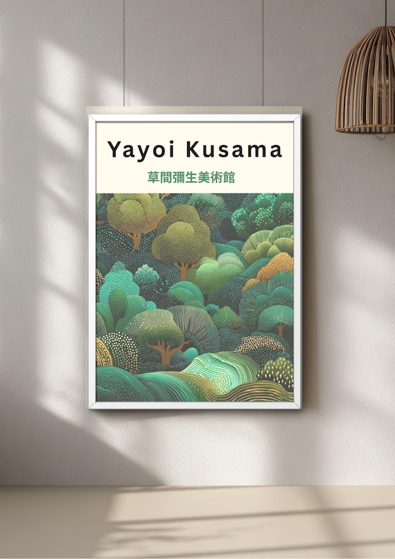 Yayoi Kusama Poster - Abstract Yayoi Kusama Print as Japanese Wall Art - Yayoi Kusama Inspired Japanese Gallery Wall Art - Home Wall Decor