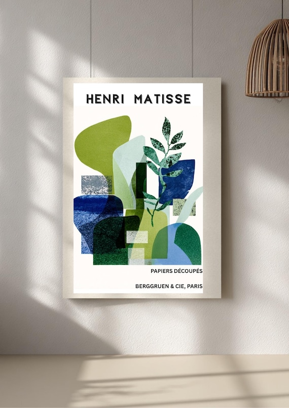 Henri Matisse Cut Outs Poster | Abstract Green Exhibition Wall Art