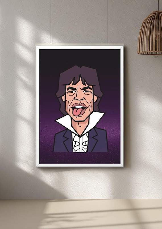 Rock Star Tongue Out Pop Art Poster | Retro Music Wall Art Print