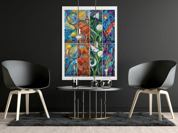 Grand Slam Tennis – The Four Majors Art Print Series