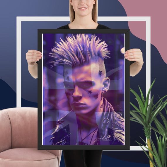Framed Art | Union Jack Print | Edgy British Punk Wall Art