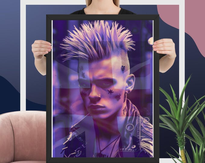 Framed Art | Union Jack Print | Edgy British Punk Wall Art