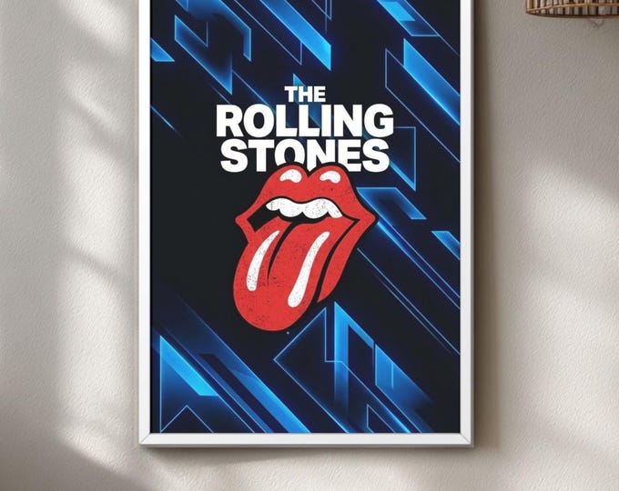 Iconic Rolling Stones Tongue Artwork – A Classic Rock Statement Print