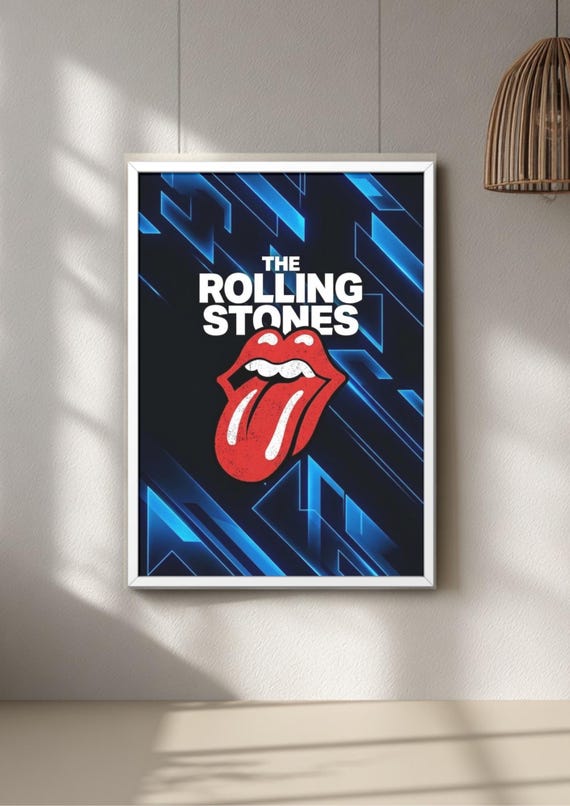 Iconic Rolling Stones Tongue Artwork – A Classic Rock Statement Print