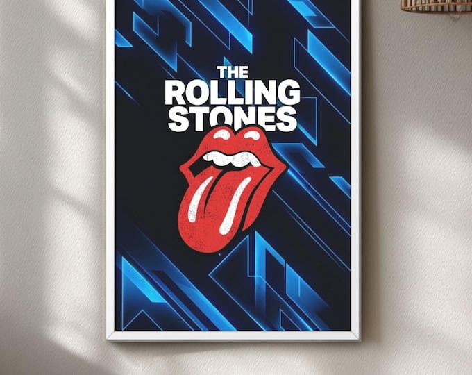 Iconic Rolling Stones Tongue Artwork – A Classic Rock Statement Print