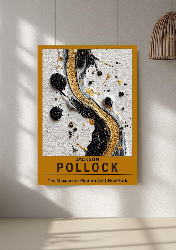 Jackson Pollock Abstract Art Print – Colorful Drip Painting, Modern Wall Decor