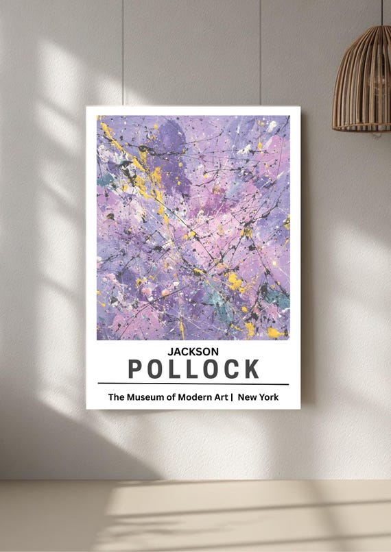 Jackson Pollock Abstract Art Print – Colorful Drip Painting, Modern Wall Decor