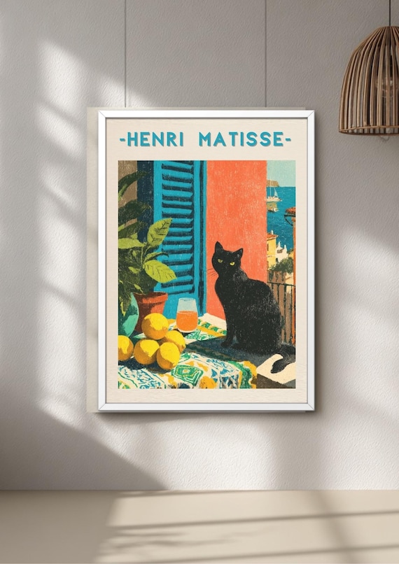 Matisse Poster, Mediterranean Still Life Print, Bright Wall Art