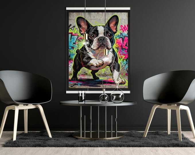 French Bulldog Graffiti Art Print – Urban Dog Lover Gift