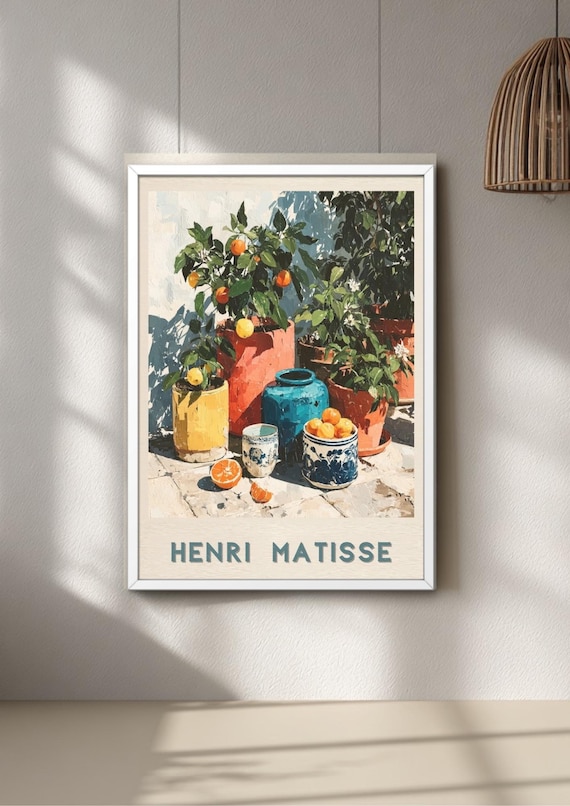 Matisse Wall Art Patio Poster, Colorful Exhibition Print, Gallery Print