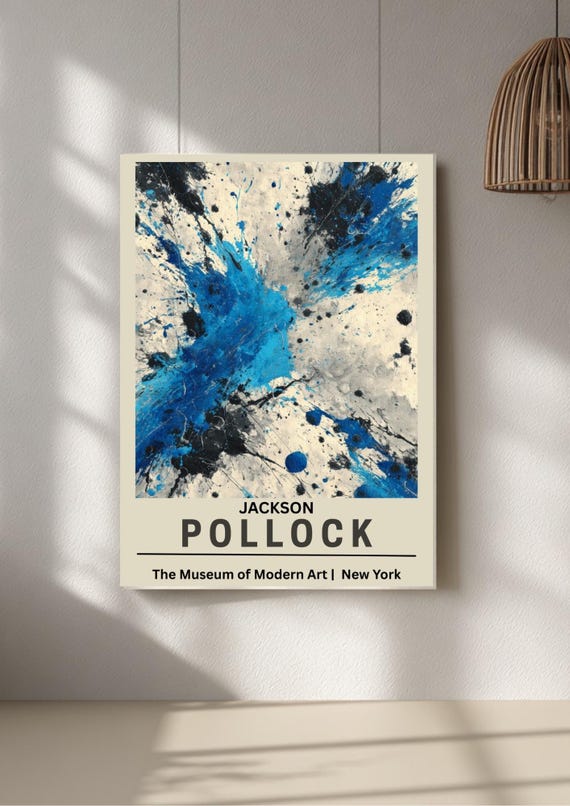 Jackson Pollock Abstract Art Print – Colorful Drip Painting, Modern Wall Decor