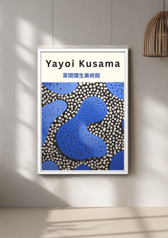 Yayoi Kusama Inspired Poster – Japanese Wall Art, Abstract Contemporary Print, Modern Gallery Decor