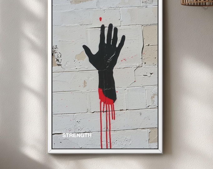 Graffiti Hand Print, Colour Pop Street Art, Motivational Urban Wall Decor
