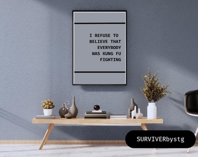 Poster; Funny Kung Fu Fighting | Lyrical Poster