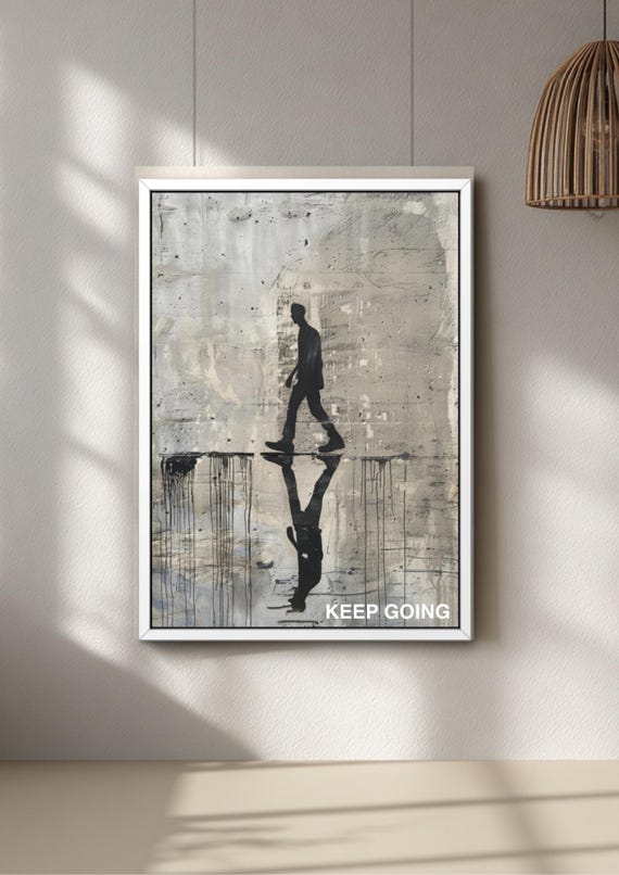 Banksy Style Graffiti Poster, Minimalist Street Art Print, Motivational Decor (UNFRAMED PRINT)
