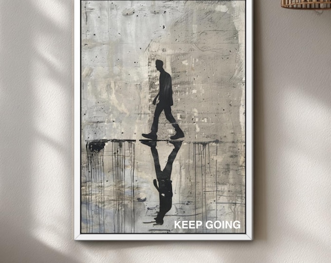 Banksy Style Graffiti Poster, Minimalist Street Art Print, Motivational Decor (UNFRAMED PRINT)