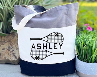 Tennis Tote Bag, Tennis Player Gift, Custom Tennis Tote Bag, Personalized Tennis Bag, Tennis Love Bag, Tennis Coach Gift, Canvas Tote Bag
