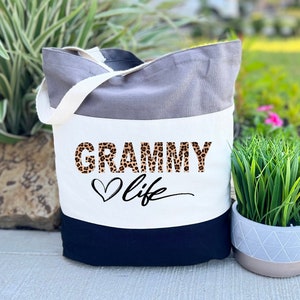 Grammy Life Tote Bag, Birthday Gift For Grammy, Grammy Leopard Bag, Gifts For Grammy, Leopard Grammy Tote Bag, Grammy Life, Grandma Gift Bag