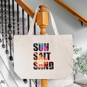 Sun Salt Sand Tote Bag Beach Tote Bag Cute Summer Canvas Bag Vacation Tote Bag Palm Tree Bag Summer Holiday Gift Beach Shoulder Bag Etsy