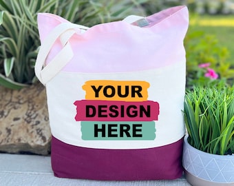 Custom Tote Bag, Personalized Custom Canvas Tote, Customized Tote Bag, Print your Logo, Personalized Business Bag, Make Your Own Tote Bag