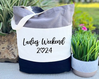 Ladies Weekend 2024 Tote Bag, Ladies Weekend Gift, Gift for Ladies, Ladies Trip Tote Bag, Beach Bag, Ladies Travel Gift, Best Friend Gifts