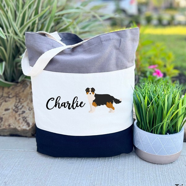 Custom Australian Shepherd Tote Bag, Australian Shepherd Tote Bag, Dog  Mom Gift Bag, Aussie Lover Gift, Dog Owner Gift, Aussie Dog Mom Gift