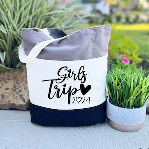 Girls Trip 2024 Tote Bag, Girls Trip Gift, Girls Weekend Bag, Road Trip Bag, Beach Gift Tote Bag,  Destination Girls Weekend Gift