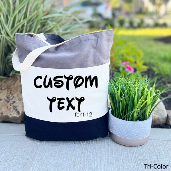 Personalized Tote Bag, Custom Text Tote Bag, Custom Tote Bag, Great Gift Idea, Personalized Gift, Trendy Custom Bag, Promotional Tote Bag