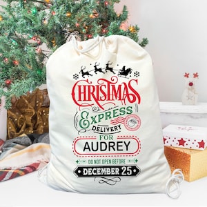 Christmas Express Bag, Christmas Gift Bag, Christmas Gift Bag For Kids, Santa Claus Bag, Presents Bag, Christmas Sack Bags, Xmas Gift Sack
