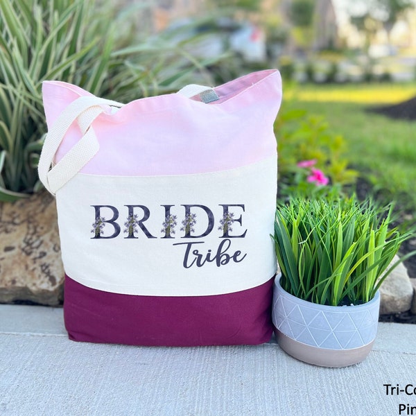 Bride Tribe Tote Bag, Bride Tribe Gift, Cute Bride Tote Bag, Just Married Bag, Honeymoon Tote Bag, Bridal Party Tote Bag, Gift for Bride