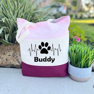 Personalized Dog Bag, Dog Bag For Travel, Dog Owner Gift Bag, Vet Tech Appreciation Gift, Vet Tech Bag, Dog Lover Gift Bag, CVT Tote Bag