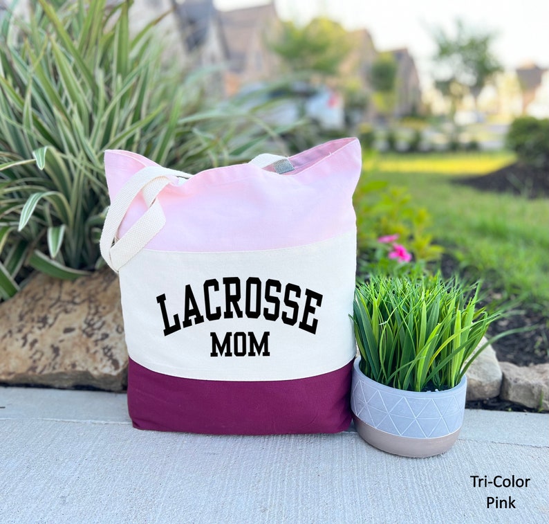 Lacrosse Mom Tote Bag, Lacrosse Mom Gift Bag, Lacrosse Mama Gift Bag, Lacrosse Player Gift Bag, Lacrosse Fan Tote Bag, Mother's Day Tote image 4