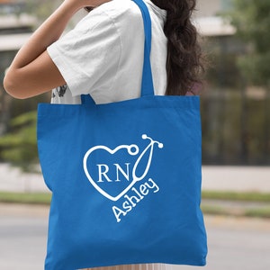 Tote Bag for Nurse, Nurse Gift, RN Tote Bag, Personalized Tote Bag, Nurse Tote Bag, RN Gift, Gift for Nursing Assistant, RN, Canvas Tote Bag image 10