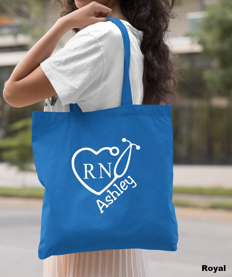 Tote Bag for Nurse, Nurse Gift, RN Tote Bag, Personalized Tote Bag, Nurse Tote Bag, RN Gift, Gift for Nursing Assistant, RN, Canvas Tote Bag image 10