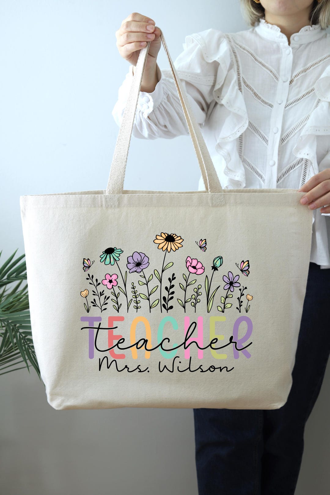 Custom Teacher Tote Bag, Teacher Appreciation Gift Tote Bag, Teacher ...