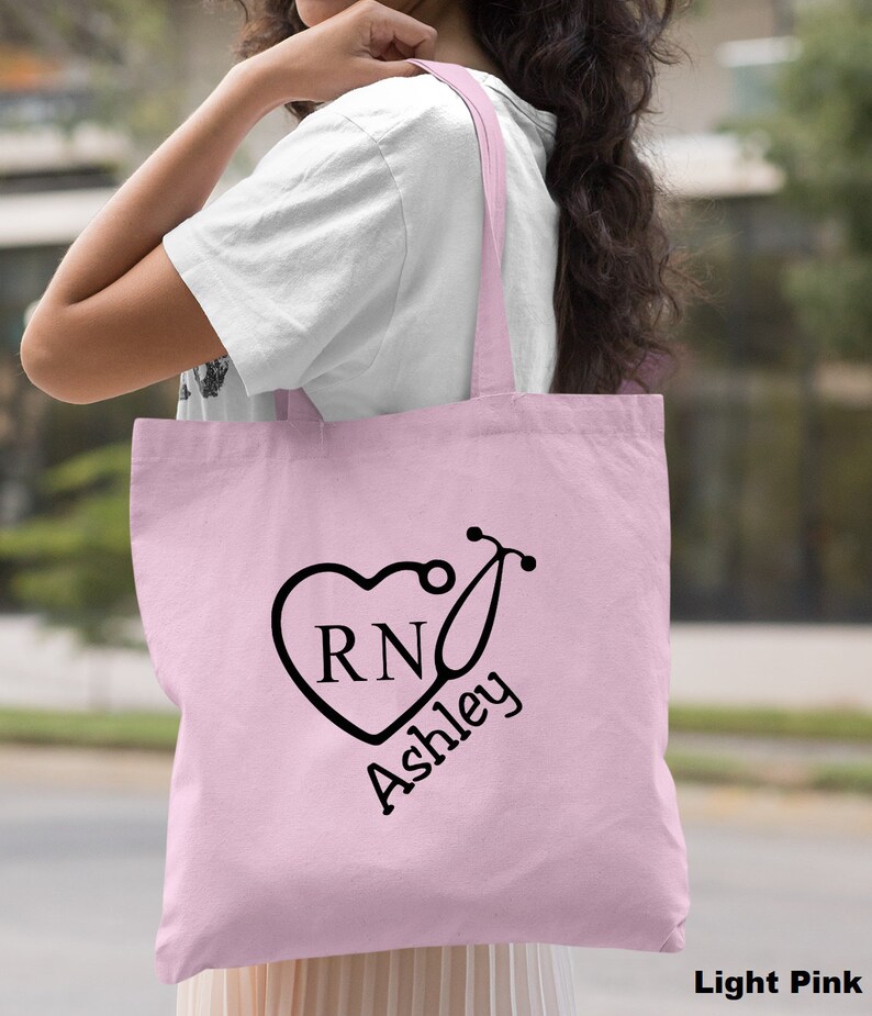 Tote Bag for Nurse, Nurse Gift, RN Tote Bag, Personalized Tote Bag, Nurse Tote Bag, RN Gift, Gift for Nursing Assistant, RN, Canvas Tote Bag image 9