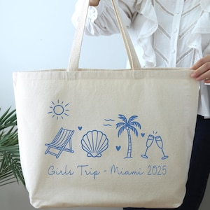 Custom Girls Trip Tote Bag, Personalized Girls Friends Bags, Girls Travel Bag, Girls Vacation Tote, Girls Trip Bag Gift, Girls Weekend Gifts