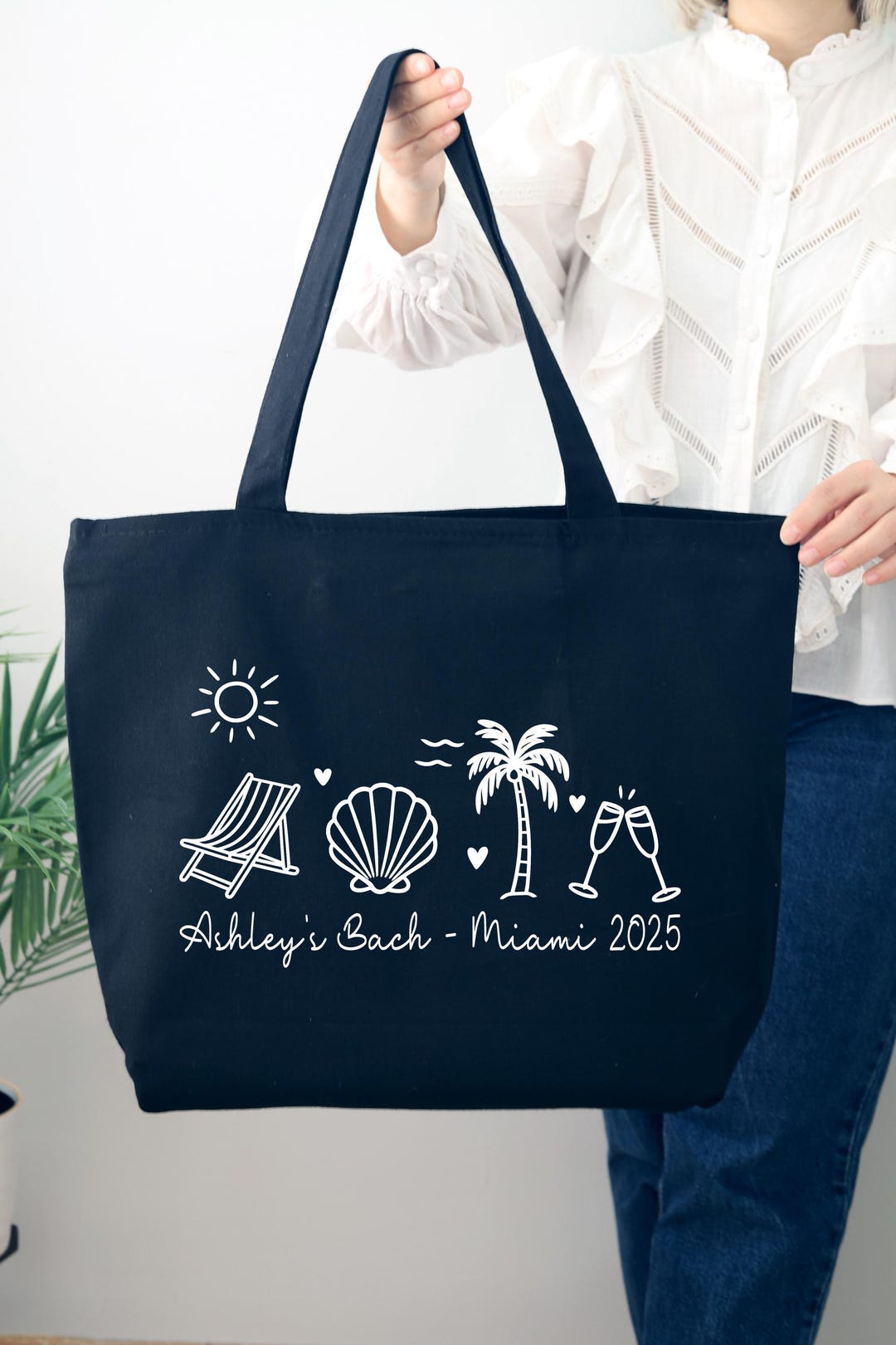 Custom Bachelorette Tote Bag, Beach Bachelorette Tote Bag, Bachelorette ...