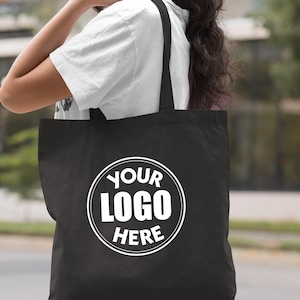 Custom Logo Tote Bags, Business Logo Tote Bag, Shopping Bags With Your Logo, Your Logo Here Tote Bag, Personalized Tote Bag, Your Photo Here