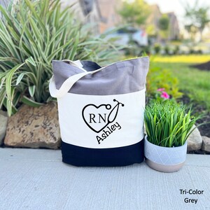 Tote Bag for Nurse, Nurse Gift, RN Tote Bag, Personalized Tote Bag, Nurse Tote Bag, RN Gift, Gift for Nursing Assistant, RN, Canvas Tote Bag image 4