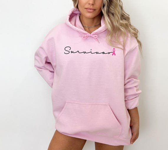Breast Cancer Hoodie, Breast Cancer Survivor Sweatshirt, Warrior Pink Ribbon Sweatshirt, Breast Cancer Awareness Hoodie