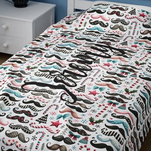 Mustache crib bedding set top