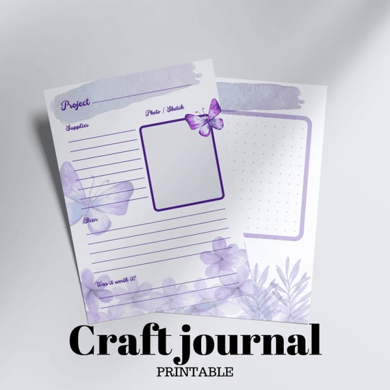 Craft Journal Printable Crafters Journal Crafting Planner - Etsy
