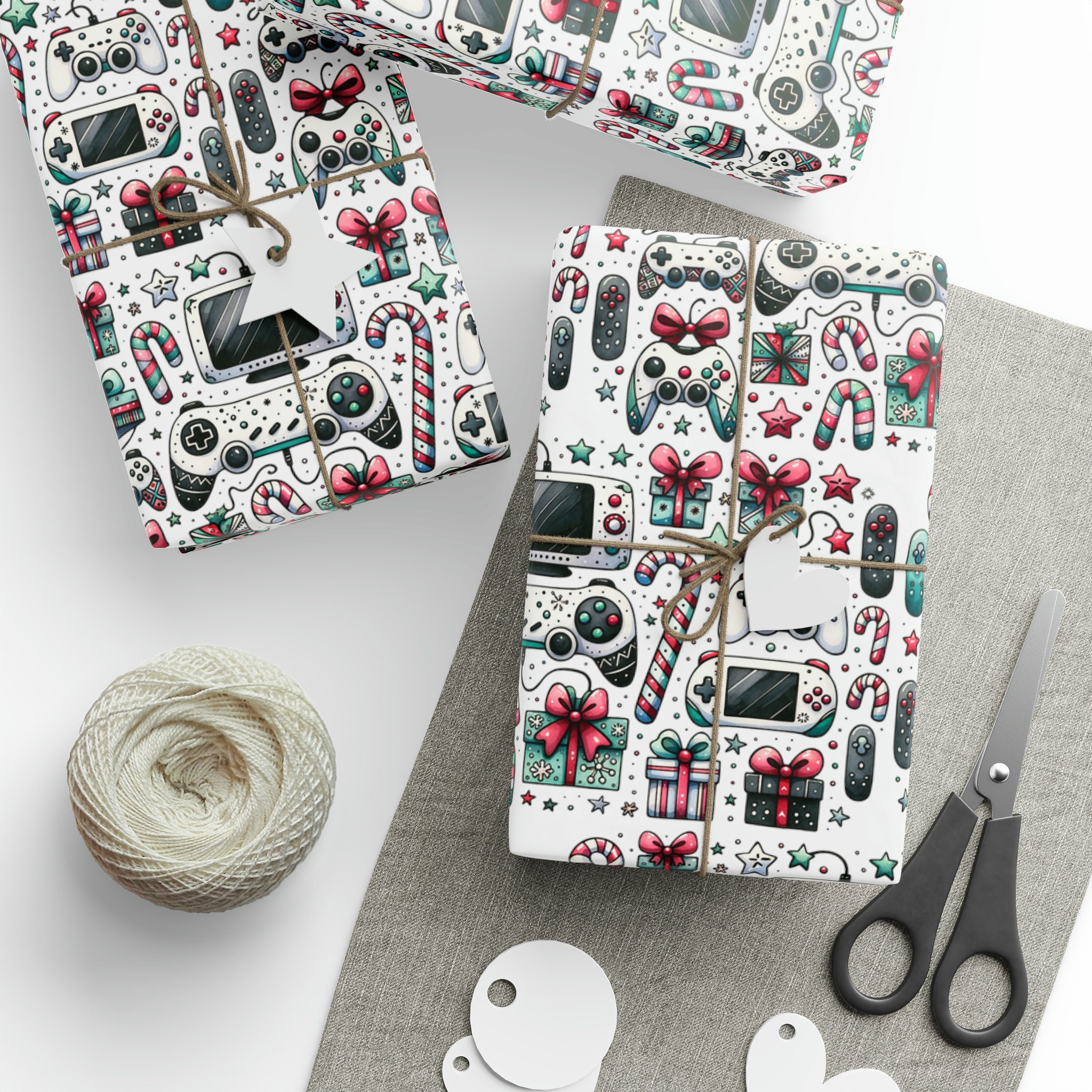  Cute White Elephant Thick Wrapping Paper, Gift